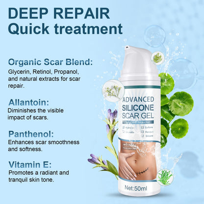 Mitgary Advanced Scar Gel, Silicone Scar Gel, Treats Old and New Scars, Reduces the Appearance of Scars from, Body, Face, Stretch Marks