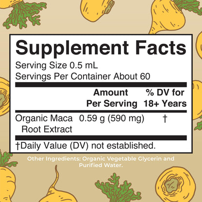 MARYRUTH'S USDA Organic Maca Root Liquid Drops | Vegan | Non-GMO | Gluten Free | Alcohol Free | 1 Fl Oz
