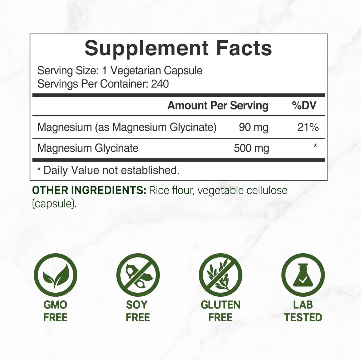 Deal Supplement Magnesium Glycinate 500mg, 240 Veggie Capsules | 100% Chelated for Easy Absorption | Essential Mineral Supplement | Non-GMO, Gluten-Free DEAL SUPPLEMENTBuy Supplements Australia