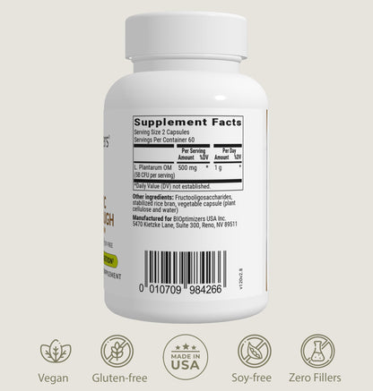 BIOptimizers Probiotic Breakthrough – Lactobacillus Plantarum OM Probiotics & Prebiotics Health Supplement for Gut, Digestive & Immune Support Probiotics