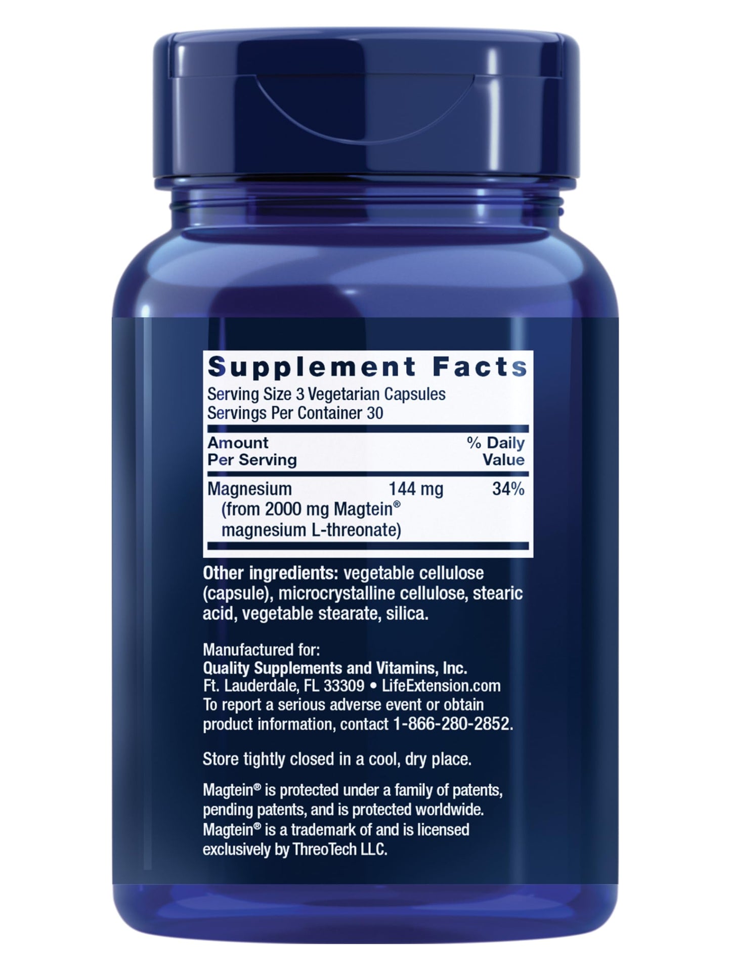 Life Extension Neuro-Mag Magnesium L-Threonate, Memory Health, Quick Thinking, Cognitive Health Support, Vegetarian, Non-GMO, 90 Vegetarian Capsules (144 mg from 2000 mg Magtein magnesium L-threonate Life ExtensionBuy Supplements Australia