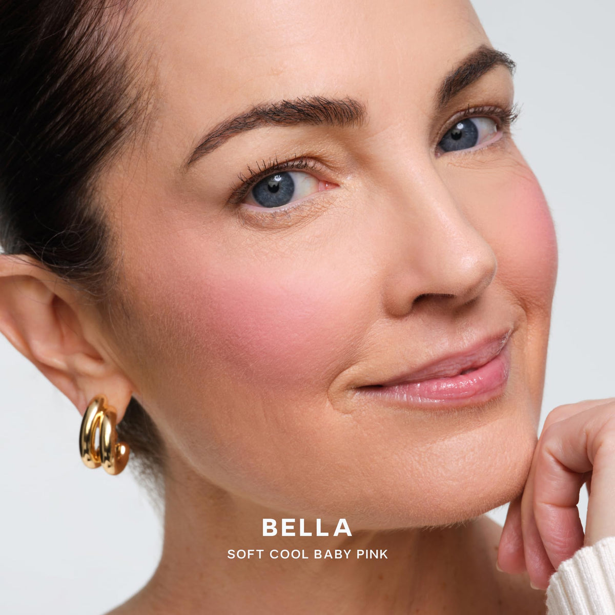 Saie Blush & Brush Duo - SuperSuede Baked Blush in Bella (.01 oz) & Powder Blush Brush - Talc-Free, Moisturizing Blush with Vegan, Fluffy Brush for Seamless Application SaieBuy Supplements Australia