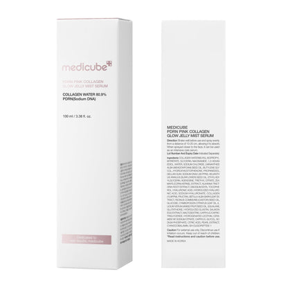 medicube Jelly Mist Serum with Pink PDRN Collagen | Dual-Texture Glow Spray with Niacinamide, Glutathione, Ceramide, Hyaluronic Acid