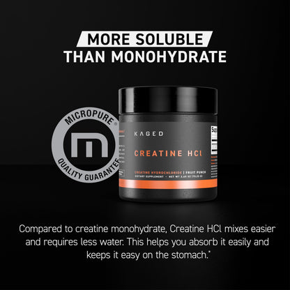 Kaged Creatine HCl Powder | 7X Concentrated vs Mono | Muscle Building & Recovery | High Absorption | No Bloating | Creatine for Men & Women