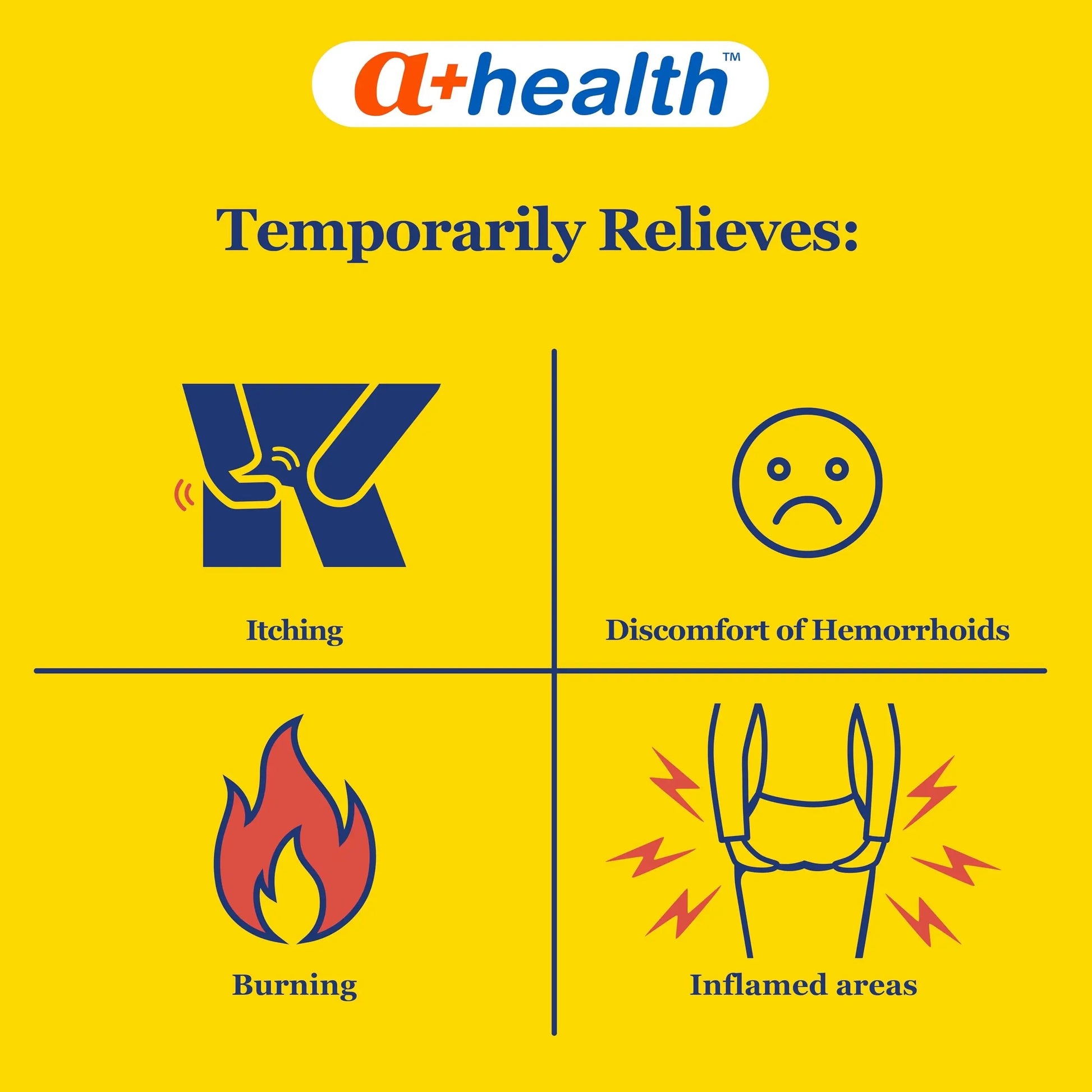 A+Health Hemorrhoid Treatment, Hemorrhoidal Ointment Relieves Symptoms of Burning, Itching, Discomfort, 2 Ounce Tube with Applicator, Reduces Irritation and Pain Relief A+HealthBuy Supplements Australia