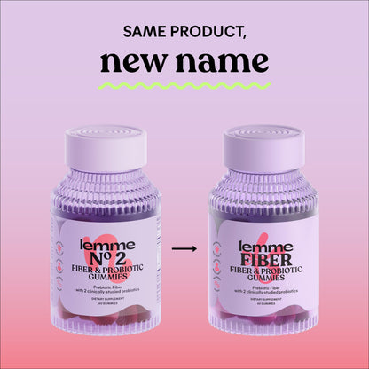 Lemme Fiber & Probiotic Gummies for Adults, Promotes Regularity & Digestive Health, No Sugar Added Strawberry Flavor, 4g Prebiotic Fiber & Clinically
