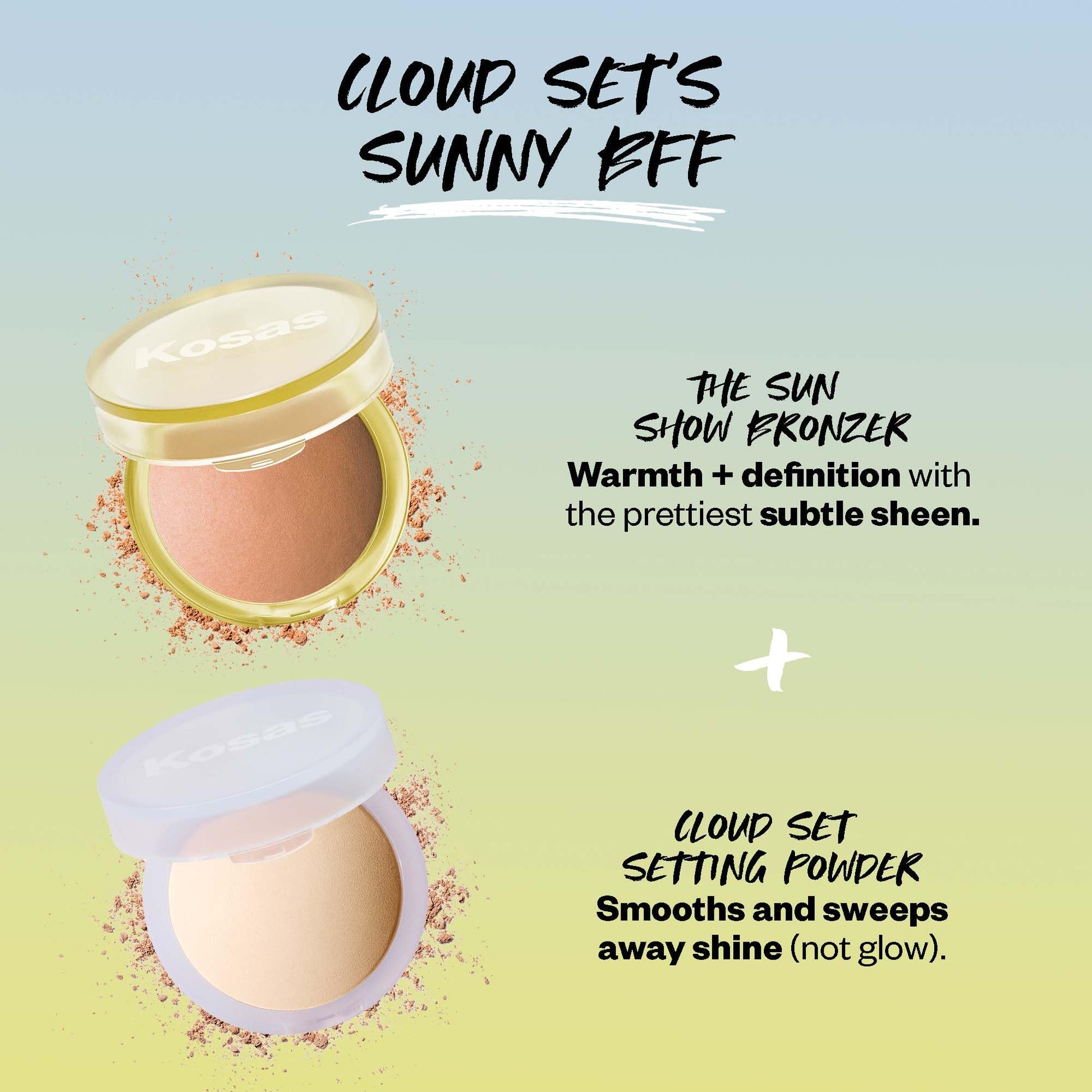 Kosas Sun Show Glowy Warmth Baked Bronzer - Contouring Powder for Cheekbones, Nose & Jawline - Enriched with Concentrated Fatty Acids - Talc-Free, Vegan & Hypoallergenic - Escape KosasBuy Supplements Australia