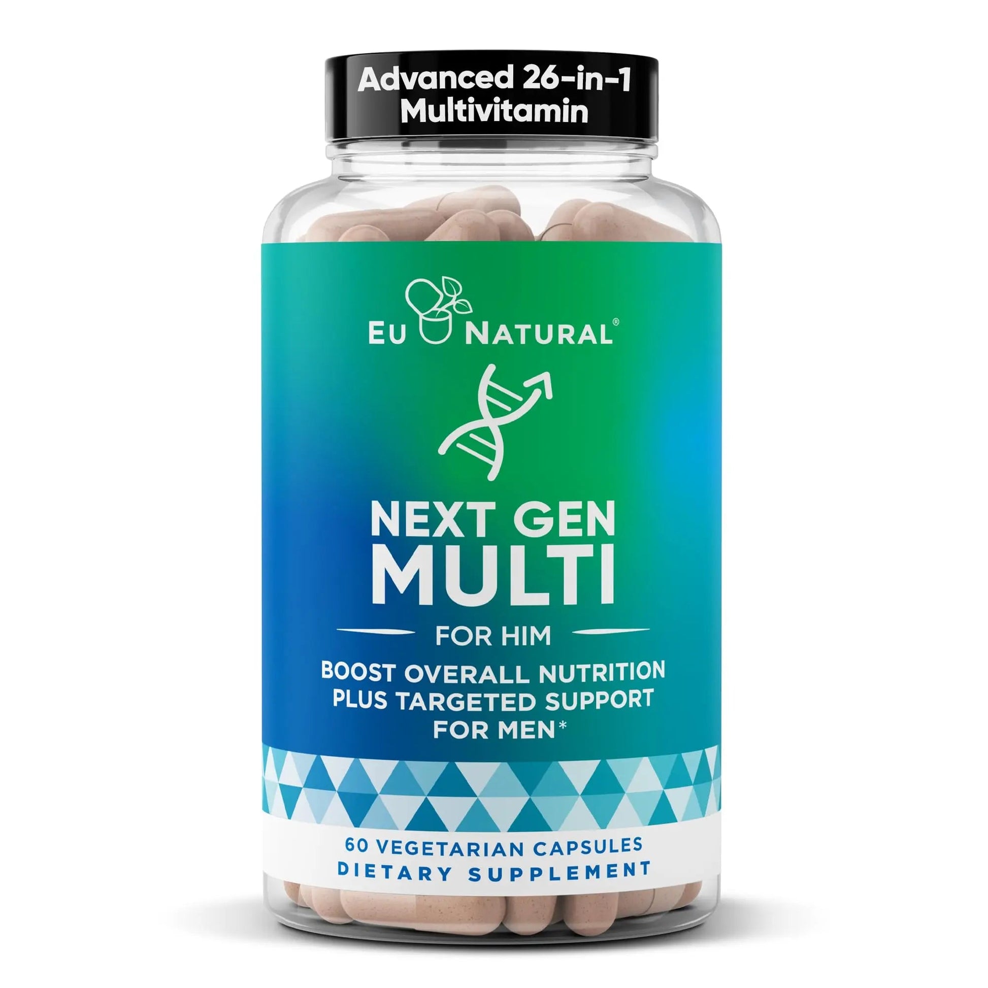 Next Gen Multi for Him Advanced Men’s Multivitamin Supplement – 26-in-1 Multiblend for Beard & Hair Growth, Men’s Reproductive Health Eu Natural