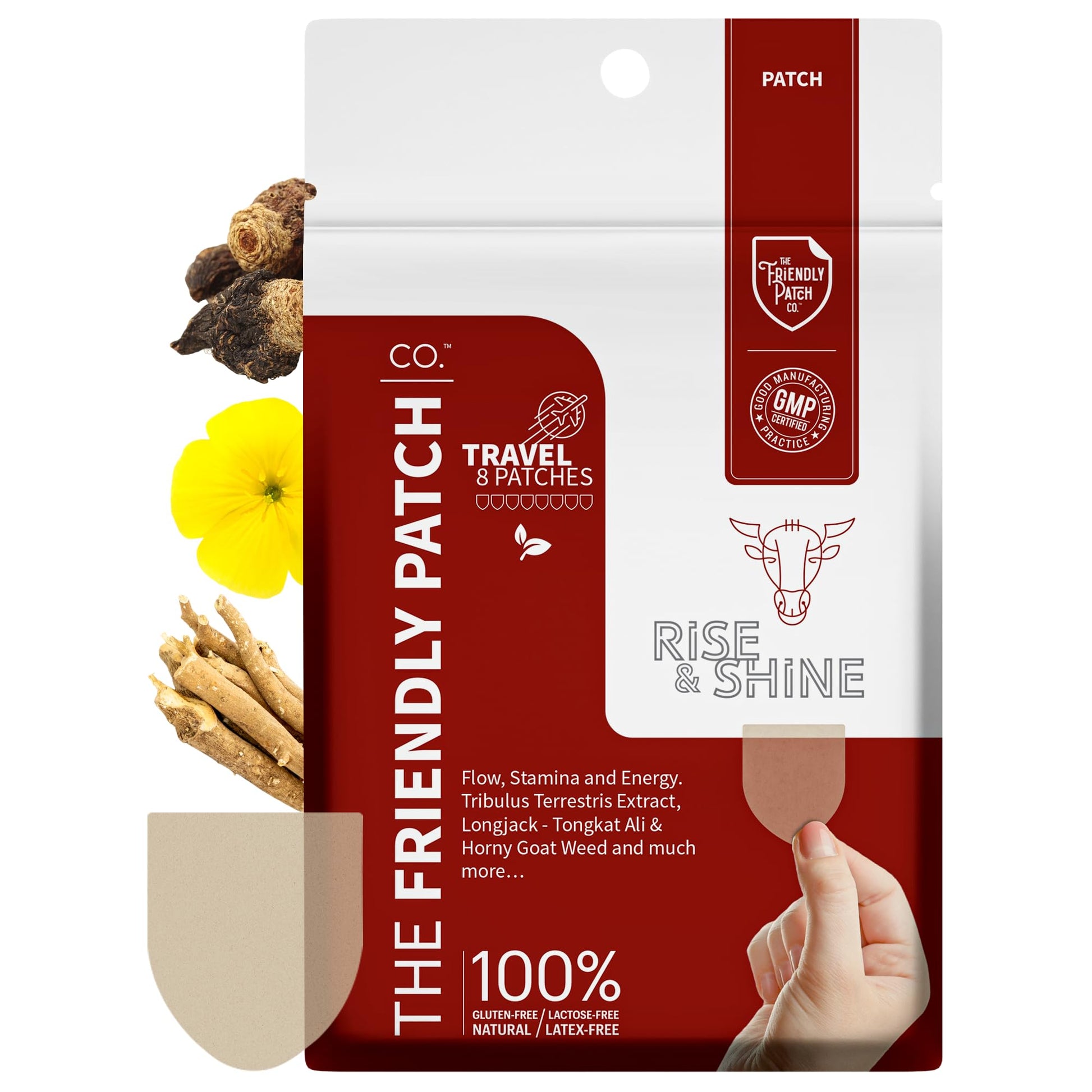 Relief Day & Rise & Shine Patch Bundle - Arnica, White Willow Bark, Tongkat Ali, Horny Goat Weed, Saffron & Peppermint for Soreness, Strength, and Performance Support - 16 Plant-Powered Patches for Me The Friendly Patch CO.Buy Supplements Australia