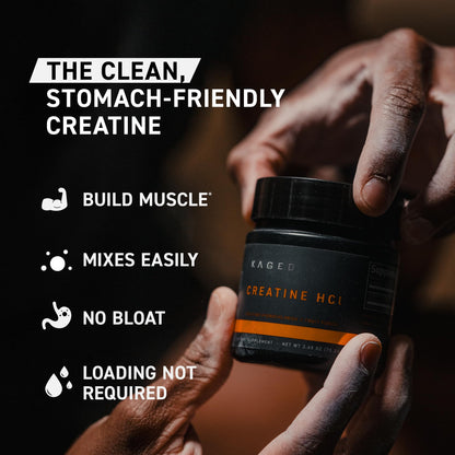 Kaged Creatine HCl Powder | 7X Concentrated vs Mono | Muscle Building & Recovery | High Absorption | No Bloating | Creatine for Men & Women