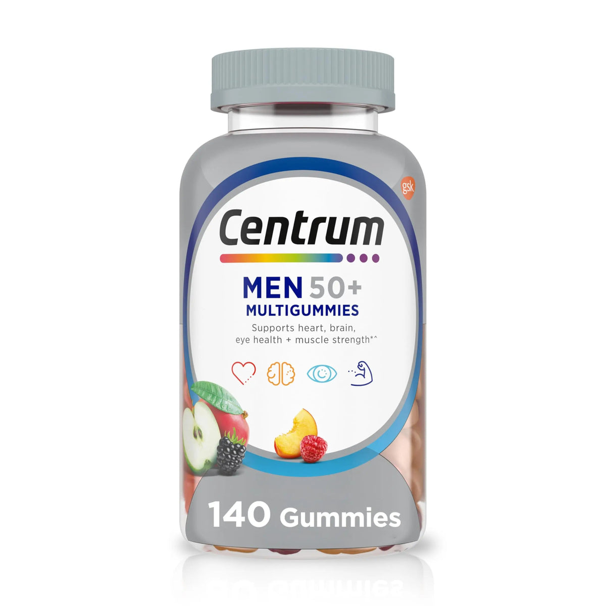 Centrum MultiGummies for Men 50 Plus, Multivitamin/Multimineral Supplement with Vitamins D3, E, B6, and B12 Centrum