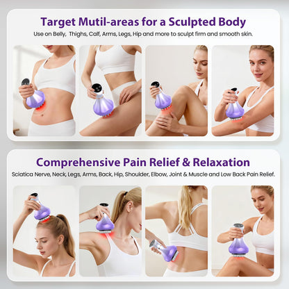 Lymphatic Drainage Massager, Anti Cellulite Massage Tool For Thigh & Belly Stretch Marks & Cellulite Reduction, Handheld Massage tools for Sciatica Nerve, Legs, Arms, Hip, Muscle, Low Back Pain Relief AIHEU buy supplements Au
