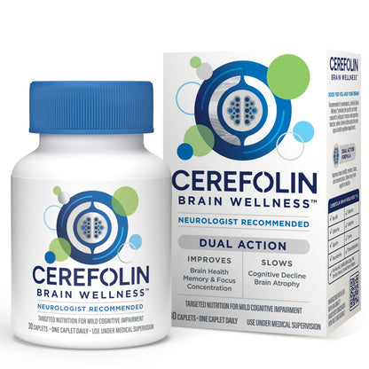 Cerefolin Brain Wellness, Targeted Nutrition for Cognitive Support, Improves Memory, Focus & Concentration, L-Methylfolate, NAC, B12