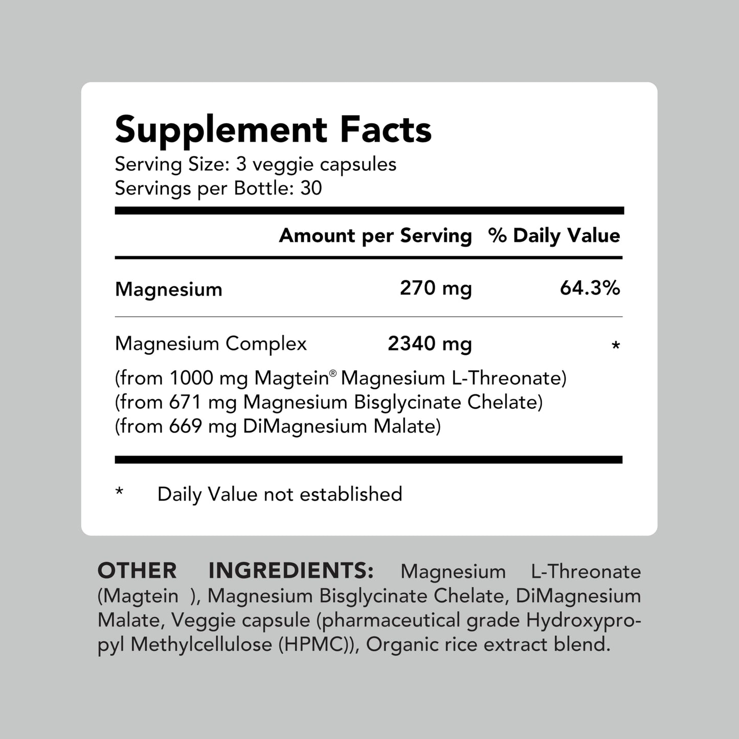 AMANDEAN Magtein Magnesium Complex. L-Threonate, Glycinate, Malate Triple Blend Chelated Magnesium Supplement. 90 Veggie Capsules. High Absorption Branded Ingredients. Brain Health, Sleep, Calm*. AMANDEAN buy supplements Au
