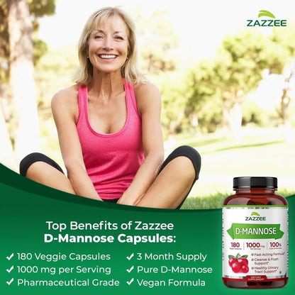 Zazzee Urinary Tract Cleanse & Detox Bundle | USDA Organic Dandelion Root Extract Capsules Plus D-Mannose 1000mg Capsules for UT & Bladder Cleansing ZazzeeBuy Supplements Australia