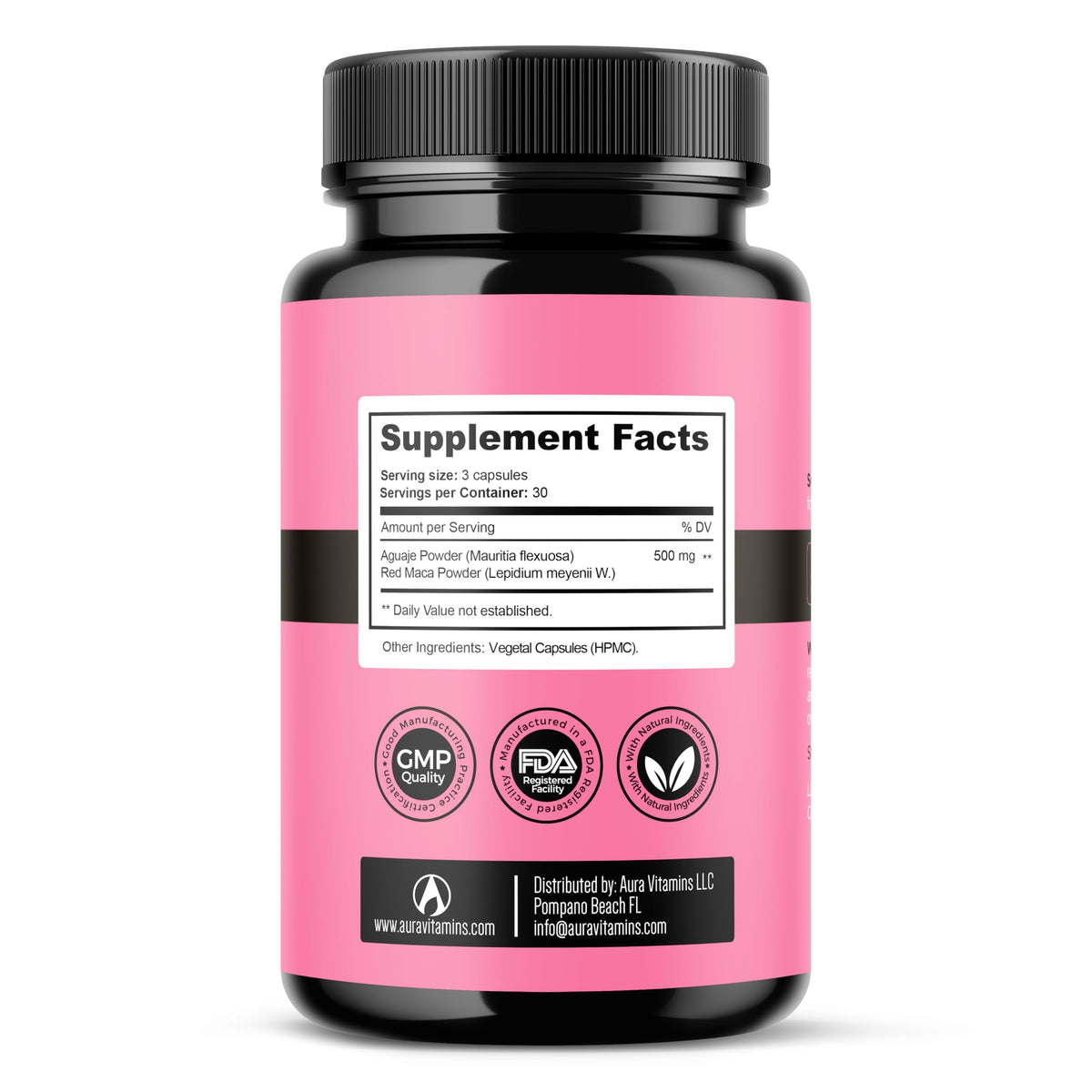 Fertili-t Female (90 Caps) Natural Fertility Support, Hormonal Balance & Prenatal Vitamins for Women, Conception Support, Natural Fertility Supplement with Aguaje & Red Maca (30-Day Supply) (1) AURA VITAMINS buy supplements Au