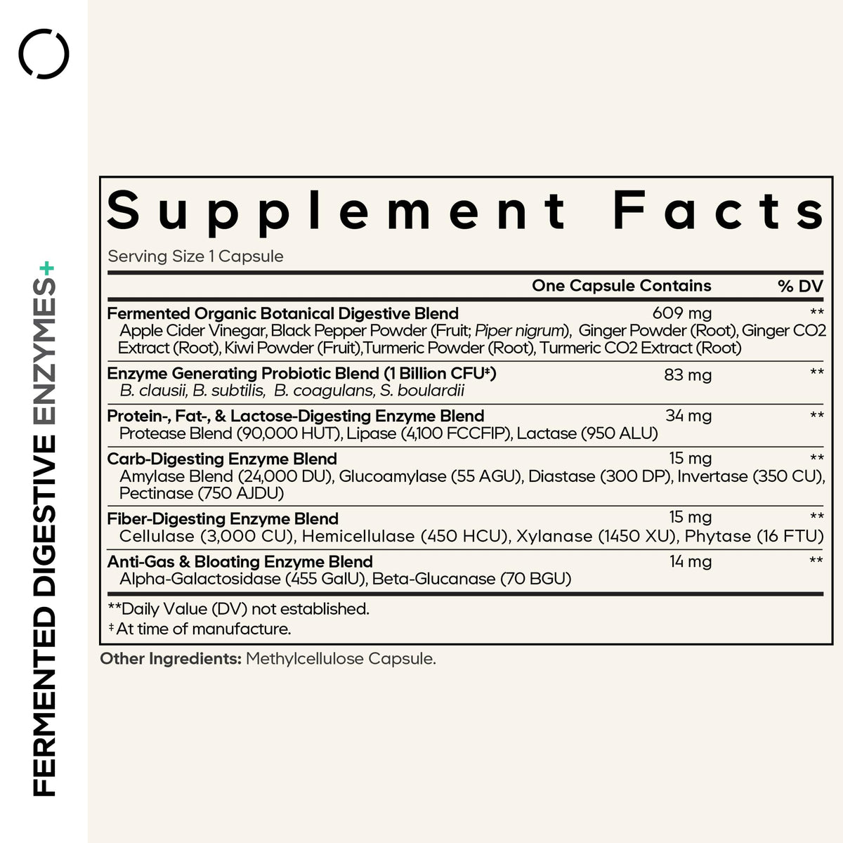 Codeage Fermented Digestive Enzymes Supplement 3-Month Supply - 14 Digestive Enzymes, Probiotics, Prebiotics, Fermented Botanicals, Plant-Based Multi Pancreatic Enzymes - 1 Capsule a Day - 90 Capsules CodeageBuy Supplements Australia