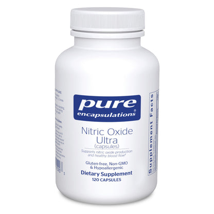 Pure Encapsulations Nitric Oxide Ultra (Capsules) - Supplement Supports Nitric Oxide Production, Healthy Blood Flow & Vascular Health - with L-Citrulline & CranLoad Cranberry Extract - 120 Capsules
