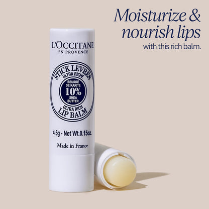 L'OCCITANE 10% Organic Shea Butter Ultra Rich Lip Balm Stick, Moisturizes, Nourishes, Repairs & Softens Dry, Chapped Lips, Long Lasting, Vegan L'OCCITANEBuy Supplements Australia