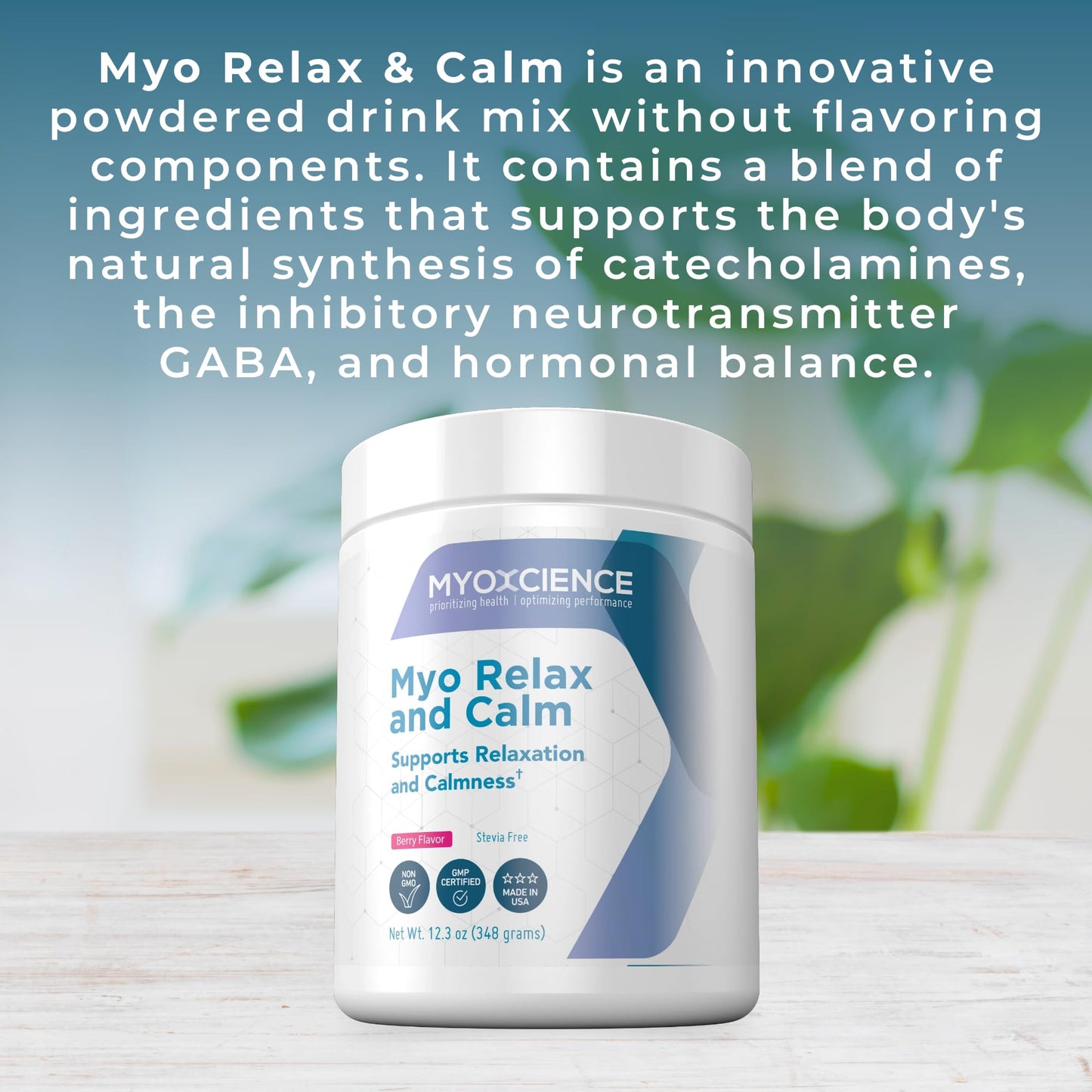 MYOXCIENCE Myo Relax & Calm | Myo-Inositol, L-Theanine, Taurine, Magnesium & GABA | Supports Sleep, Neurotransmitter & Hormone Support (Berry Flavor) (60 Servings) MYOXCIENCE buy supplements Au