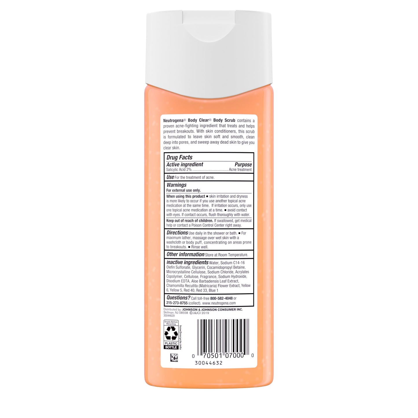 Neutrogena Body Clear Acne Body Wash and Exfoliating Body Scrub, 2% Salicylic Acid Cleanser, Chest, Shoulder & Back Acne Treatment