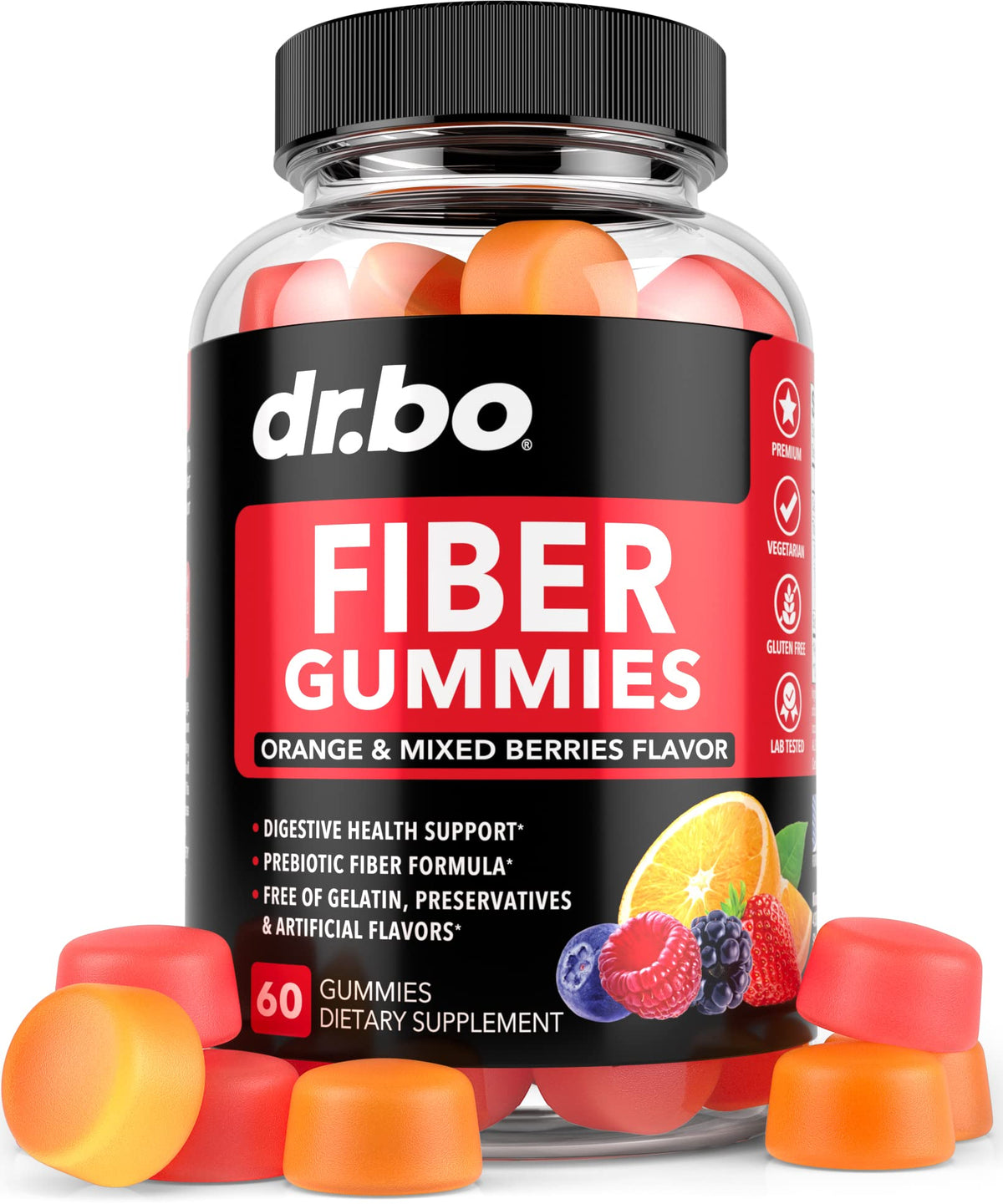 Fiber Gummies for Adults & Kids - Tasty Gummy Prebiotic Fiber Supplement, Max Digestive
