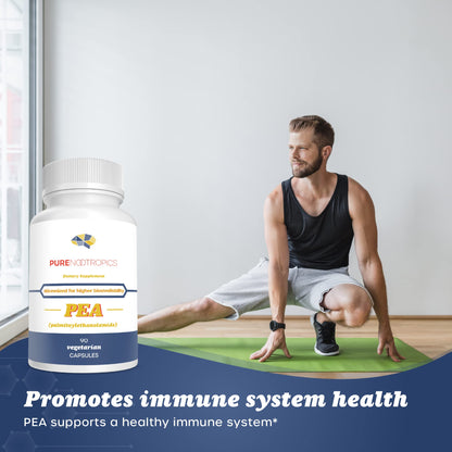 Pure Nootropics - Palmitoylethanolamide (Micronized Pea) 400 mg Capsules | 90 Veg Caps Value Pack | Supports Relief from Occasional Discomfort | Supports Immune System Pure NootropicsBuy Supplements Australia