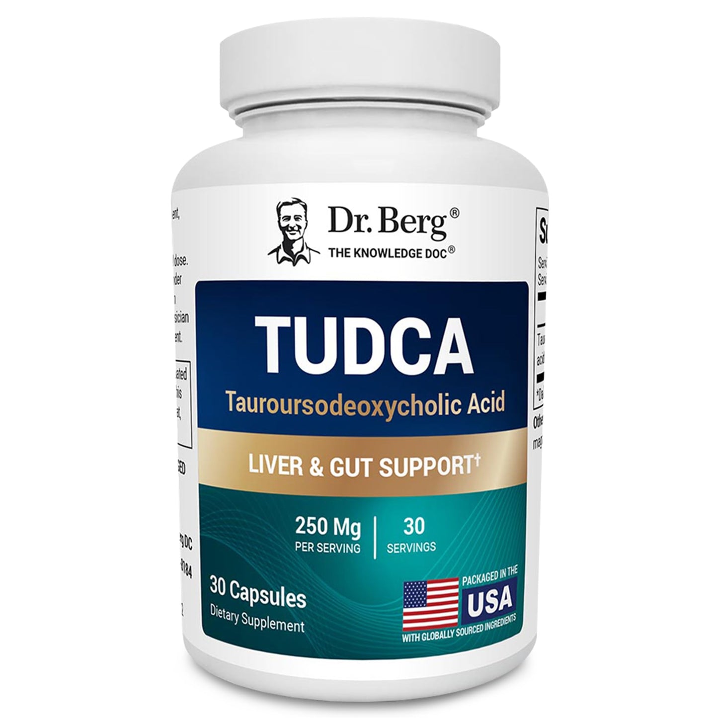 Dr. Berg TUDCA Supplement (Tauroursodeoxycholic Acid) - Powerful Formula for Liver Health, Bile Flow, Gallbladder Support, and Digestive Health* - 30 Capsules Dr. Berg NutritionalsBuy Supplements Australia