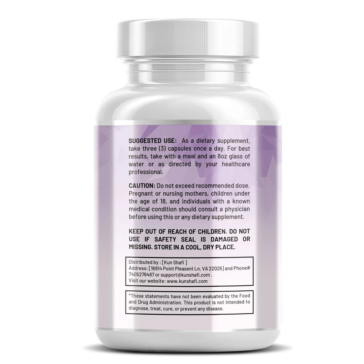 Kun Shafi Magnesium Complex with Magnesium Glycinate Malate, L-Threonate, Taurate, Orotate, Zinc,Aspartate, Copper Manganese & Vitamin D3 B6 Complex - 1Pack Kun Shafi buy supplements Au