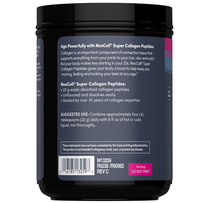 NeoCell Super Collagen Peptides Powder | 30 Servings | Unflavored | Types I & III | Grass Fed Bovine Supplement | Hair, Skin, & Nails | for Women and Men NeoCell buy supplements Au
