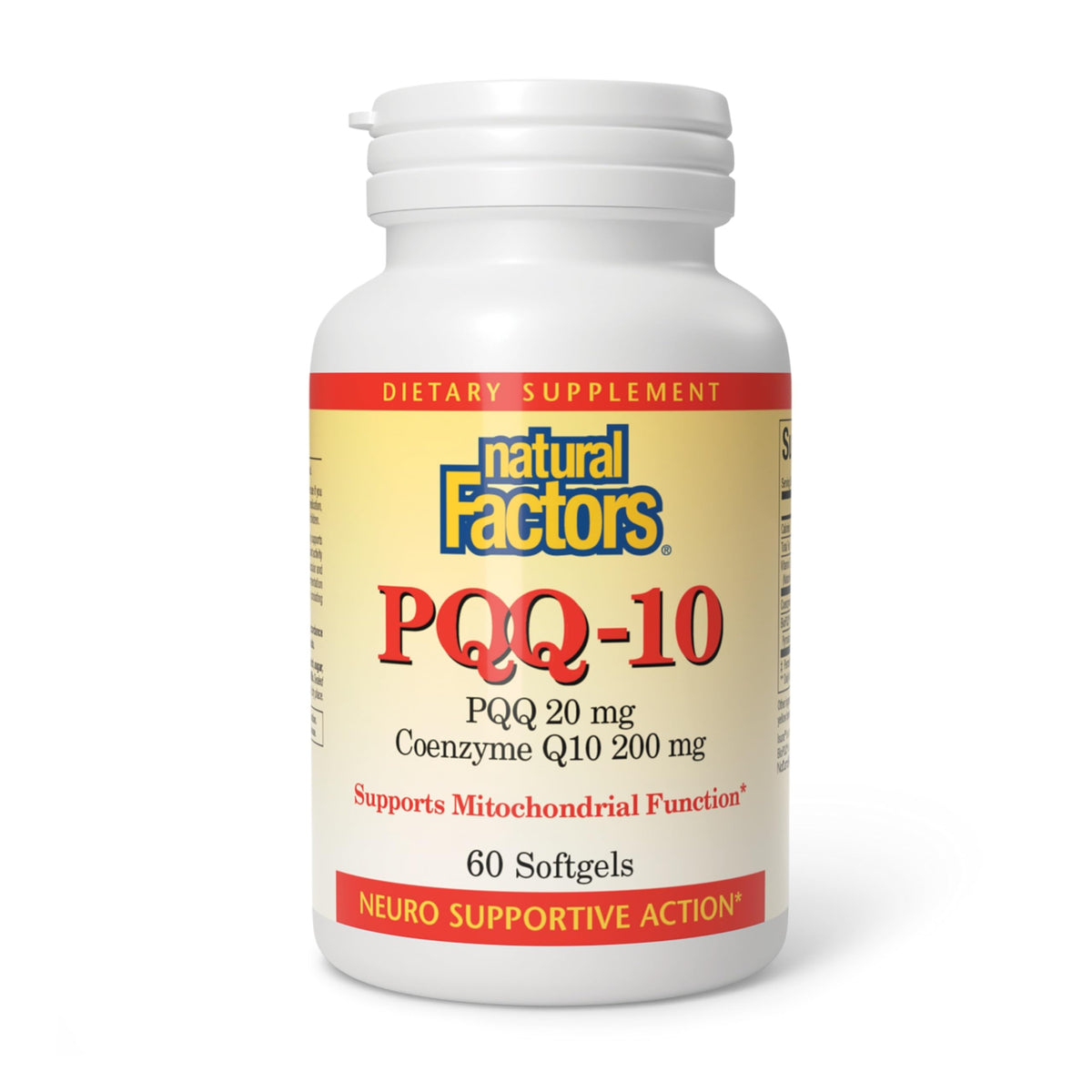 Natural Factors, PQQ-10, Supports Energy and Healthy Aging, Dietary Supplement, 60 softgels (60 servings) Natural FactorsBuy Supplements Australia