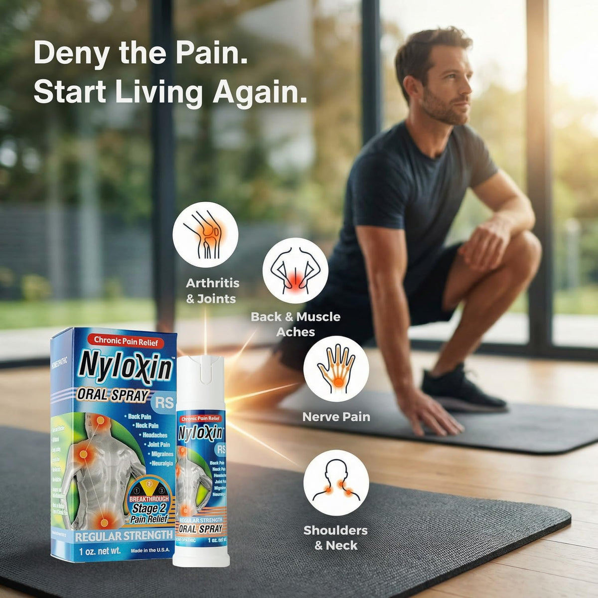 Nyloxin Oral Spray Arthritis Pain Relief, Professional Grade Pain Reliever for Back, Nerve, Knee, Foot, Muscle and Joint Pain Relief and Neuropathy Support (1 oz) (Orange Flavor) NyloxinBuy Supplements Australia