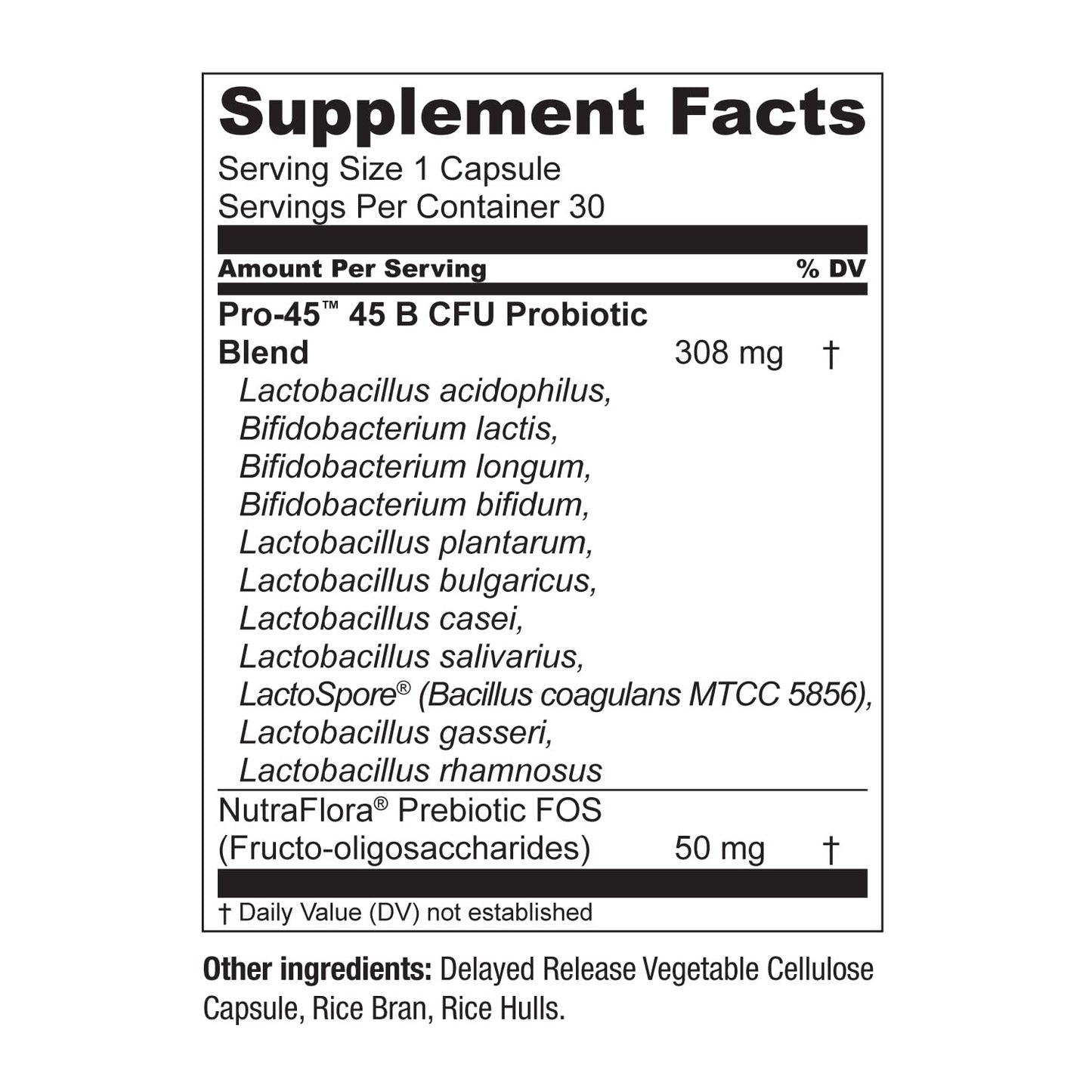 Live Conscious PRO45 Probiotics for Women & Men: Comprehensive Formula, 45 Billion CFU, 11 Strains, Dairy Free - w/Prebiotics and Probiotics