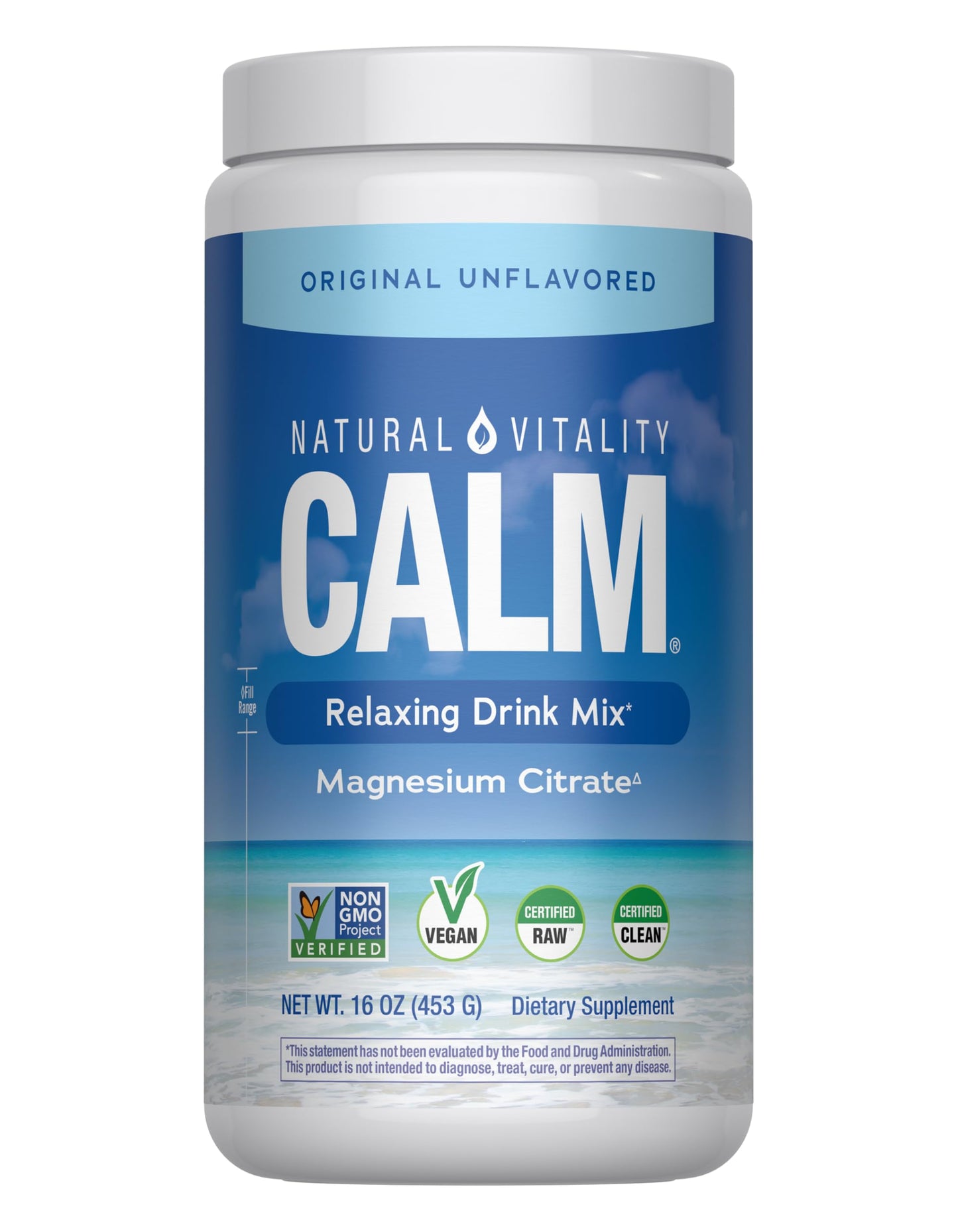 Natural Vitality Calm, Magnesium Supplement, Anti-Stress Drink Mix Powder, Gluten Free, Vegan, & Non-GMO, Original Unflavored, 16 oz Natural VitalityBuy Supplements Australia