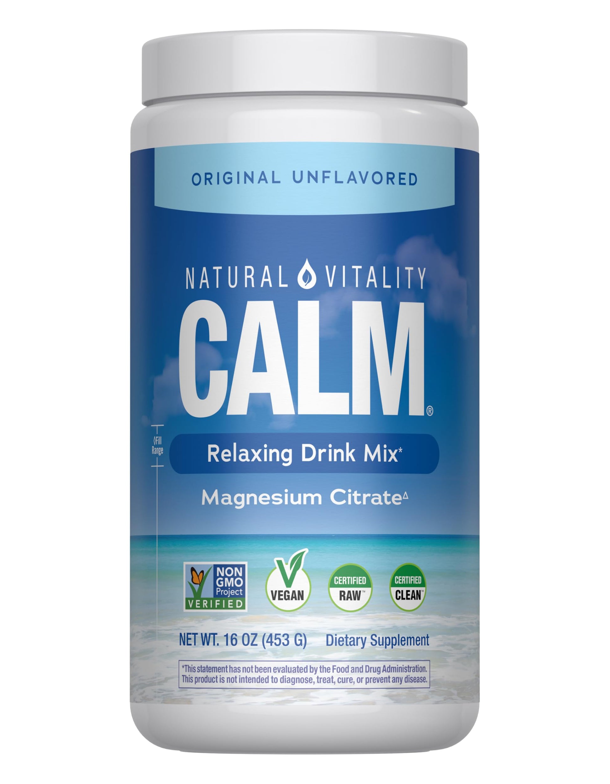 Natural Vitality Calm, Magnesium Supplement, Anti-Stress Drink Mix Powder, Gluten Free, Vegan, & Non-GMO, Original Unflavored, 16 oz Natural VitalityBuy Supplements Australia