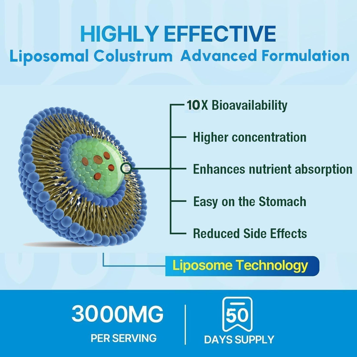 KEDISOM Grass-Fed Bovine Colostrum Supplement Powder - 60% High IgG 3000 mg for Gut Health, Immune Support - Easy to Mix Natural Liposomal Colostrum Superfood, Unflavored, 50 Servings KEDISOMBuy Supplements Australia