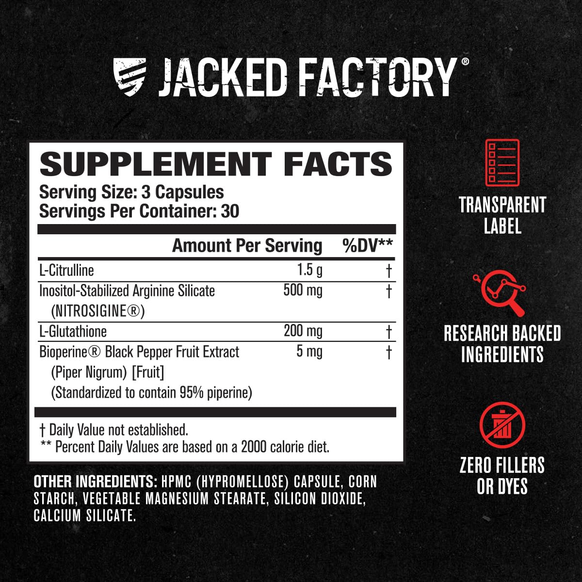Jacked Factory N.O. XT Nitric Oxide Supplements for Men w/Nitrosigine L Arginine L Citrulline Supplement for Muscle Pumps & Vascularity - Pre Workout Nitric Oxide Booster & Muscle Builder - 90 Caps Jacked FactoryBuy Supplements Australia
