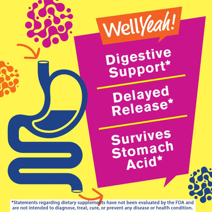 WellYeah Probiotics for Women Gummies - 10 Billion CFU - for Digestive Support, Gut Health, and Feminine Health Support - Natural Sourced Flavors - Vegan