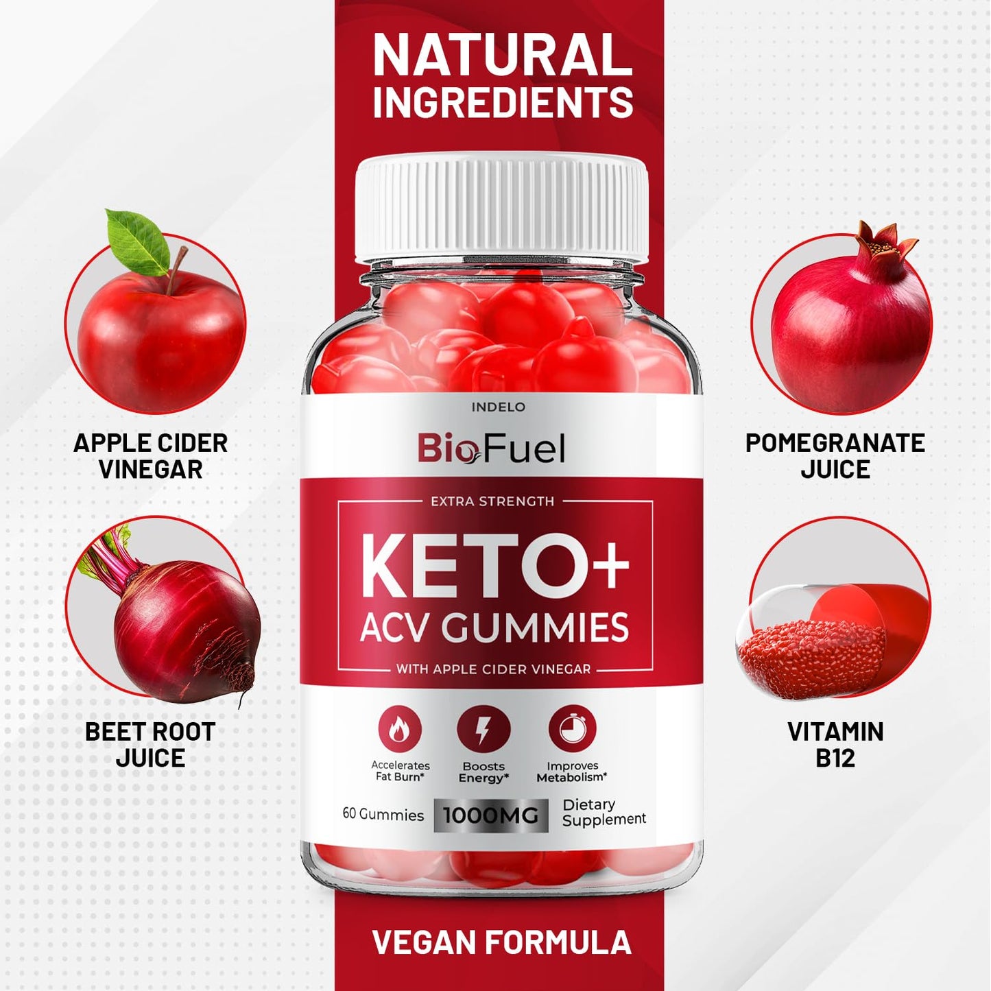 (3 Pack) Bio Fuel Keto ACV Gummies - Advanced Formula BioFuel Keto Plus ACV Gummies Apple Cider Vinegar Bio Fuel ACV, Weight Management Gummies Dietary Supplement Reviews Men Women (180 Gummies) Indelo buy supplements Au
