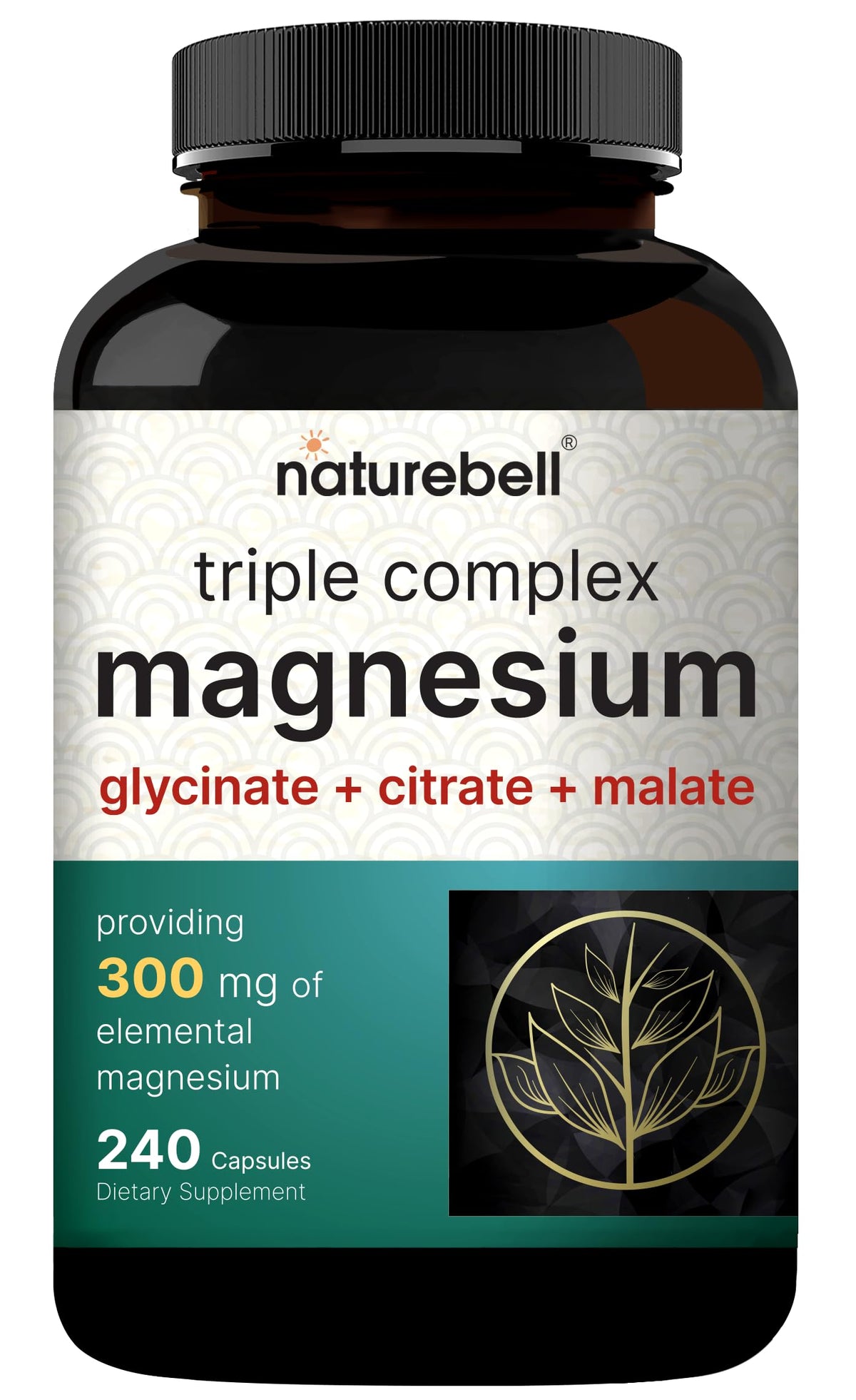 NatureBell Magnesium Complex for Women & Men 1,000mg Per Serving – 240 Capsules – Triple Magnesium Complex with Glycinate, Citrate & Malate – Chelated & Purified – Non‑GMO, Filler Free NatureBell buy supplements Au