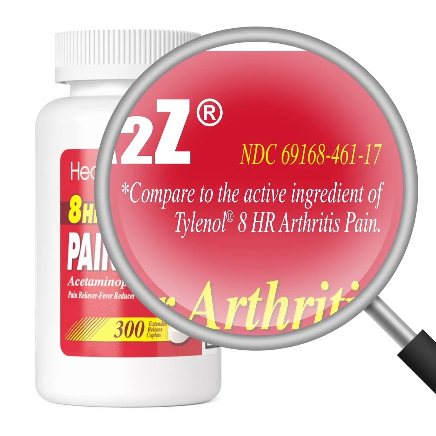 HealthA2Z® Pain Relief Extended Release | Acetaminophen 650mg | 8 Hours | Arthiritis Pain | Pain Reliever - Fever Reducer | Contains no Aspirin (300 Count) HealthA2ZBuy Supplements Australia