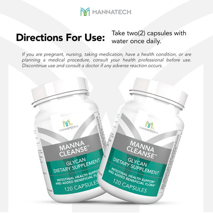 Mannatech Digestive Enzymes and Probiotics - Powered by Ambrotose Derived from The Aloe Vera Plant - Digestive and Colon Cleanser Helps Support Overall Gut Heath