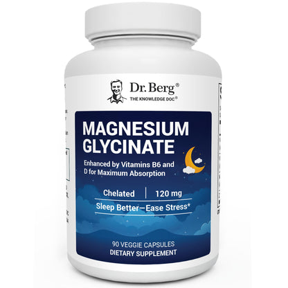 Dr. Berg Magnesium Glycinate 90ct – 4-in-1 Chelated for Muscle, Nerve, Sleep & Stress Support*– w/ D3, B6 & Zinc – 4X Lab-Tested – No Fillers – Formulated in USA, GMP-Certified Dr. Berg NutritionalsBuy Supplements Australia