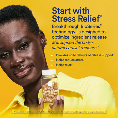 Ritual Stress Relief Supplement - Ashwagandha, L-Theanine, & Saffron - Helps Reduce Stress, Manage Cortisol, Promotes Calm, Relaxation* - All Day Support* - Vegan - Citrus - 30 Capsules - 30 Servings Ritual buy supplements Au