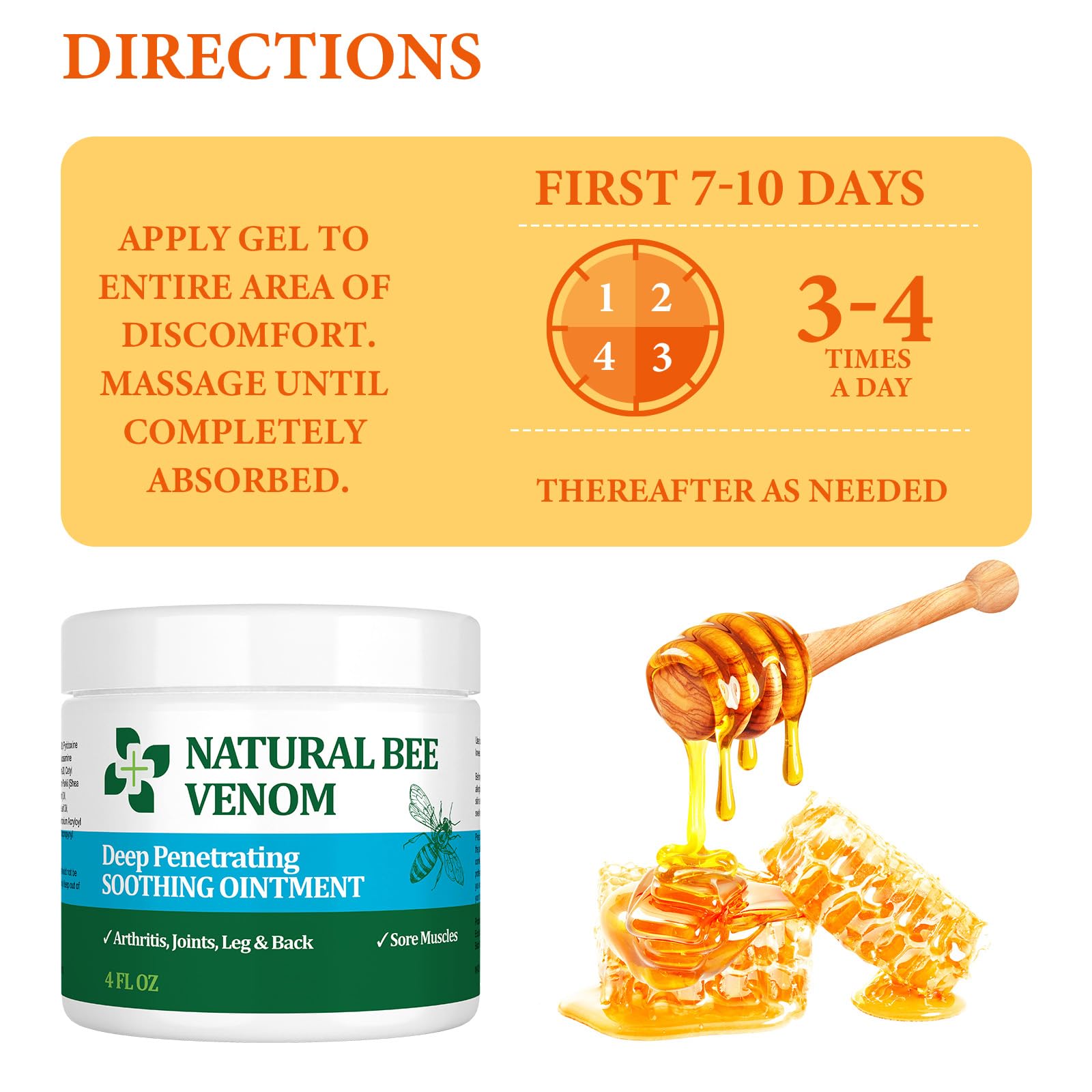 PIBIOOMAP Natural Bee Venom Joint & Muscle & Bone Release Oniment - Homeopathic Remedy - Fast Acting Release for Back, Neck, Hand, Feet, Knee, Muscle, Shoulder, Nerve, Ankle, Foot PIBIOOMAPBuy Supplements Australia