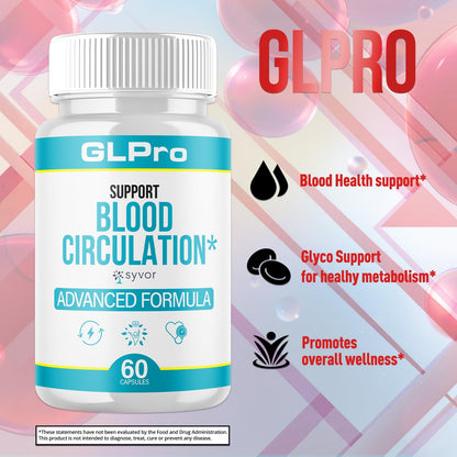 GLPro Blood Capsules, Official GLPro Blood Health Support Pills with All Natural Ingredients, Advanced Formula Supplement with Maximum Strength Premium Vitamins for Women and Men (60 Capsules) Syvor buy supplements Au