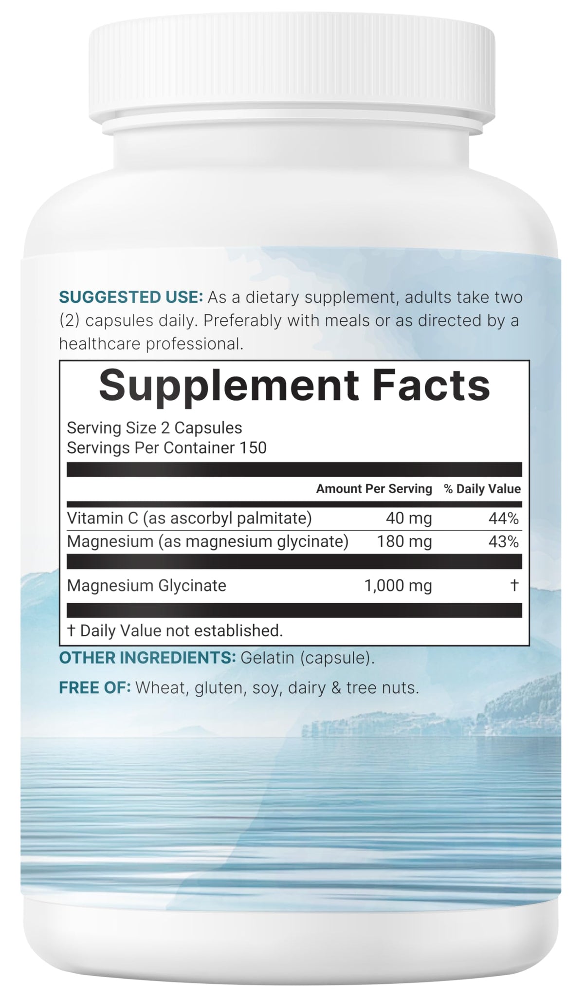 Pure Magnesium Glycinate 1,000mg, 300 Capsules | 100% Chelated for Max Absorption | Enhanced with Vitamin C | Only Uses Active Ingredients Micro IngredientsBuy Supplements Australia