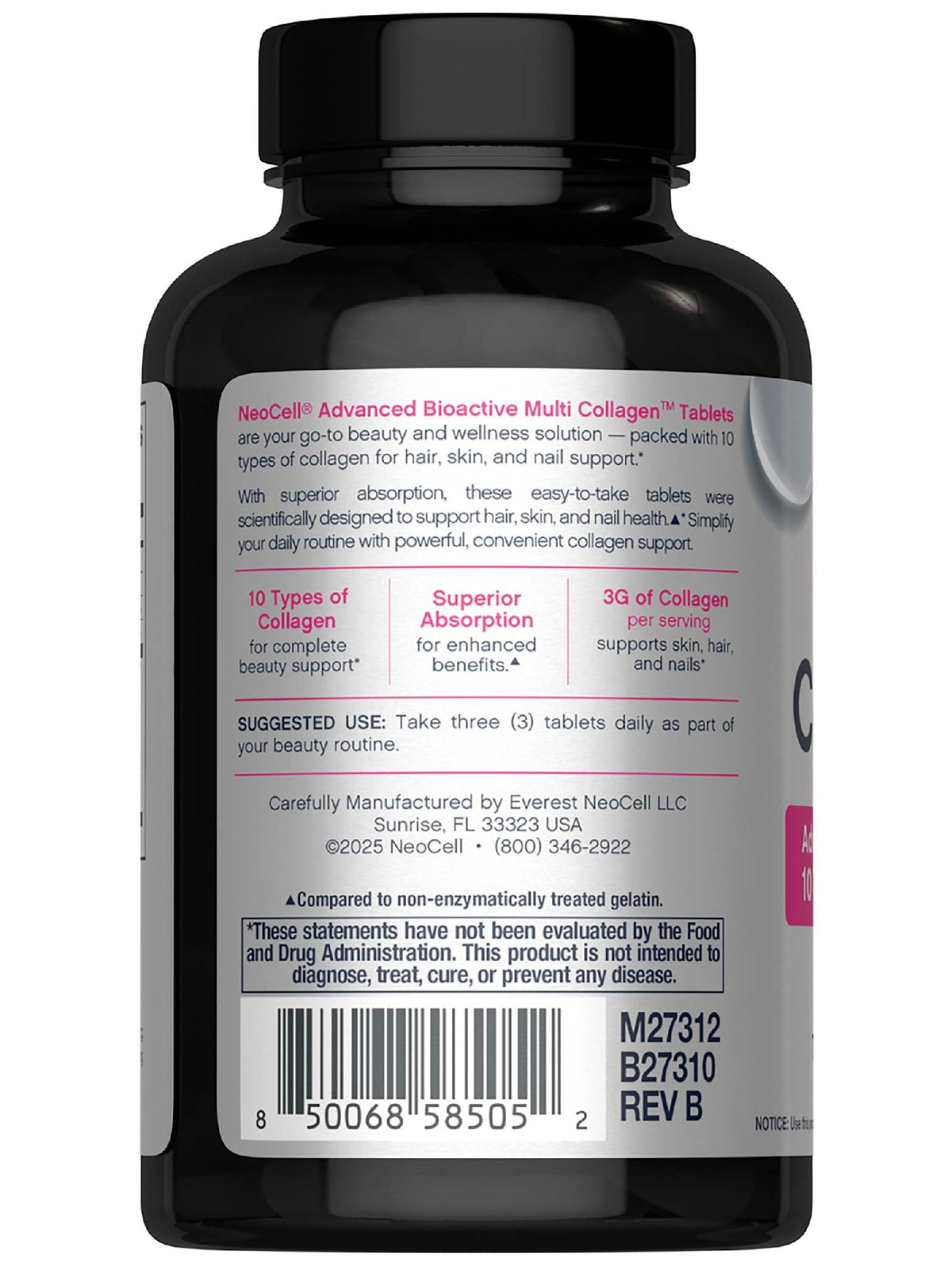 NeoCell Super Multi Collagen Peptides | 120 Tablets | 10 Types of Collagen | Skin, Hair and Nails | Beauty Supplement | For Men and Women NeoCell buy supplements Au