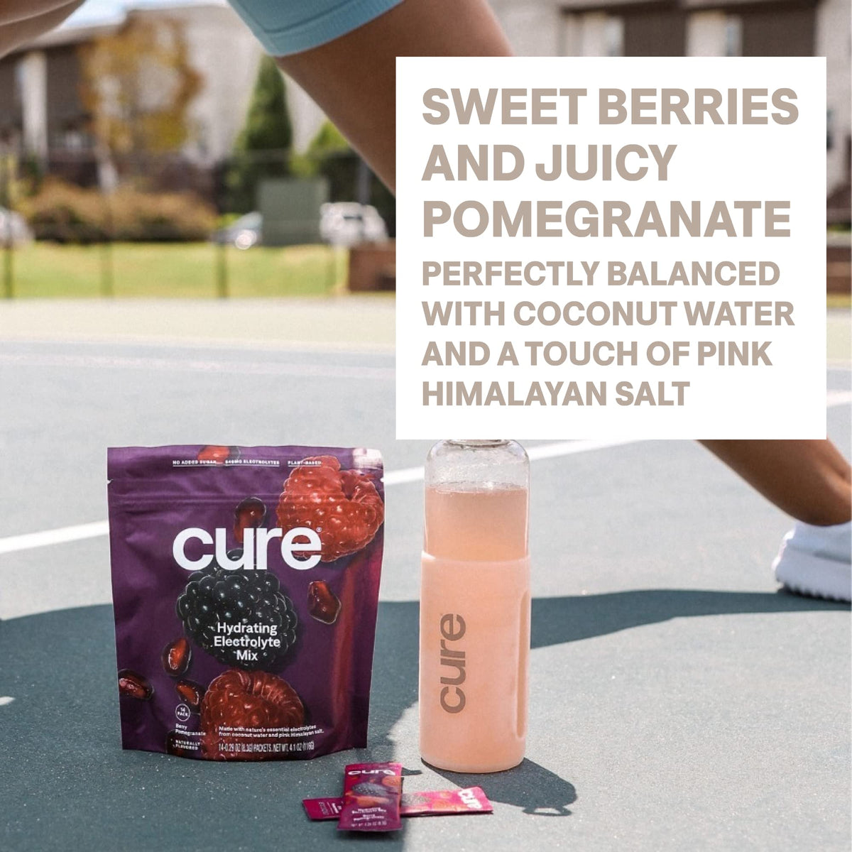 Cure Hydration | Plant-Based Electrolyte Drink Mix | No Added Sugar | FSA-HSA | Dehydration Relief Powder Made with Coconut Water | Non-GMO | Vegan