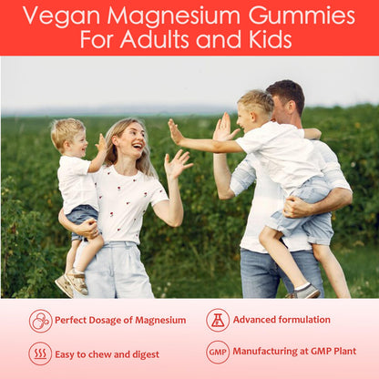 Magnesium Glycinate Gummies for Adults & Kids, 1000mg High Absorption Magnesium Complex Supplement, Sugar Free with Potassium,Vitamins for Calm, Sleep Supprt